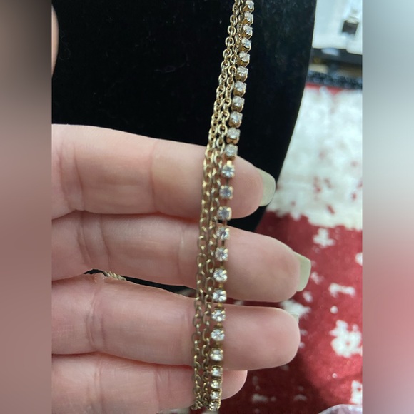 Tri-Strand Necklace With Large Faux Pearl Pendant. - Picture 5 of 5